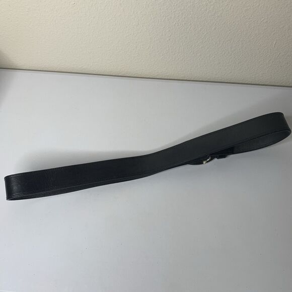 CRUMRINE Western Etched Design Heavy Silver Plated Belt Buckle Black Cowhide - Picture 4 of 6